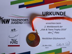 Urkunde und Medaille