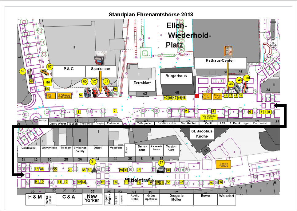 Standplan Ehrenamtsbörse Hilden 2018